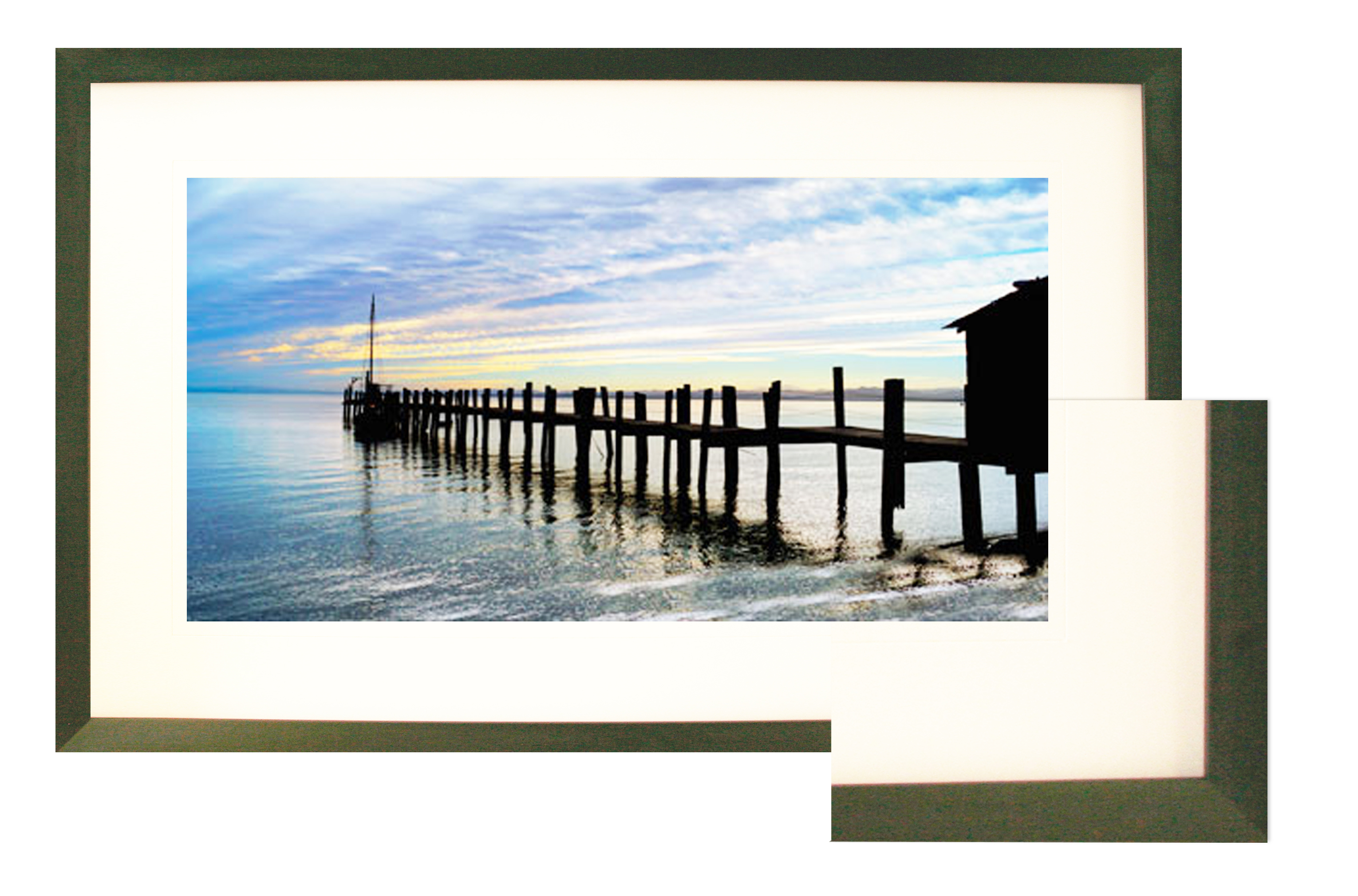 FP187 Wall décor art framed print seascape black frame